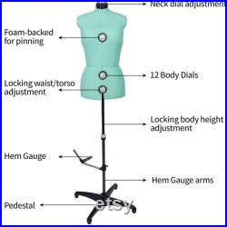 12 Dials Pastel Color Female Fabric Adjustable Mannequin Dress Forms for Sewing with Stand Personalized Option Monogram