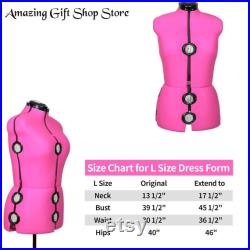 12 Dials Pastel Color Female Fabric Adjustable Mannequin Dress Forms for Sewing with Stand Personalized Option Monogram