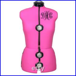 12 Dials Pastel Color Female Fabric Adjustable Mannequin Dress Forms for Sewing with Stand Personalized Option Monogram