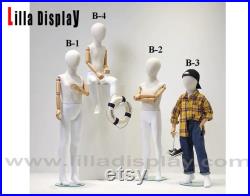 130cm Articulated wooden arms cotton torso full body child mannequins Tim