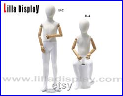 130cm Articulated wooden arms cotton torso full body child mannequins Tim