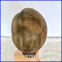 1930s Shop Display Head Mannequin Plaster Head Mannequin Hat Jewelry Display Flapper Style Milinery Stand Glamor Girl Smokey Eye