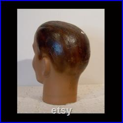 1930s male head mannequin plaster Clark Gable look hat model