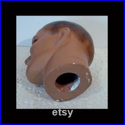 1930s male head mannequin plaster Clark Gable look hat model