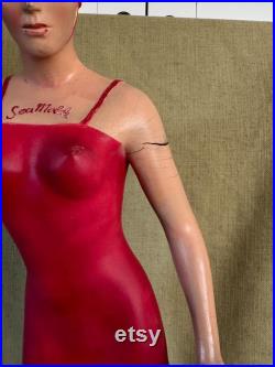 1940-50 Sea Mold Swimsuit Mannequin Store Display Bathing Beauty