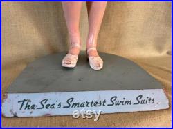 1940-50 Sea Mold Swimsuit Mannequin Store Display Bathing Beauty