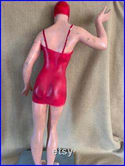 1940-50 Sea Mold Swimsuit Mannequin Store Display Bathing Beauty