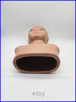 1950's Child Bust Mannequin.Store Display Baby or Child Head and Shoulders.Department Store Salvage.Hand Painted Vintage Bust