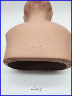 1950's Child Bust Mannequin.Store Display Baby or Child Head and Shoulders.Department Store Salvage.Hand Painted Vintage Bust