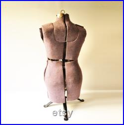 1950s Adjustable Dress Form Purple Tailor's Mannequin Tailor's Dummy Shop Window Display Vintage Industrial