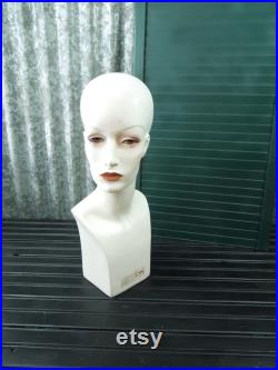 1970s Revlon Countertop Display Mannequin with Decal Please Read Description Vintage
