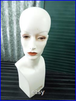 1970s Revlon Countertop Display Mannequin with Decal Please Read Description Vintage