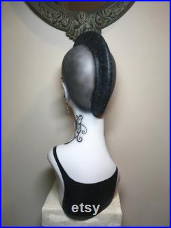 19'' art deco mannequin head hand painted mannequin head goth girl tattoos vintage mannequin head bust