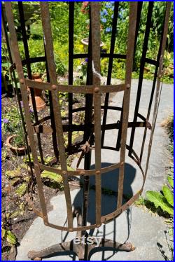 19th Century NY Dress Form Cage Base Paper Mache Torso Cast Iron Stand. Shipping NOT included. Ask for a quote.