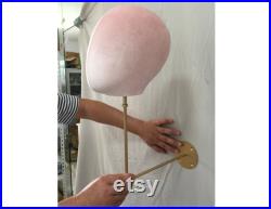 25cm Gold Wall Mounted Wigs Stand Personalized 99 Colors Light Pink Velvet Female Mannequin Head Jennie