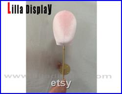 25cm Gold Wall Mounted Wigs Stand Personalized 99 Colors Light Pink Velvet Female Mannequin Head Jennie