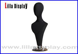 29'' wooden base 5 colors velvet female mannequin head form with shoulders Flavia