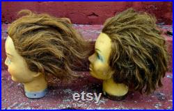 2 Vintage Cosmetology Mannequin Heads