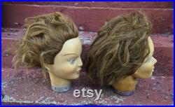 2 Vintage Cosmetology Mannequin Heads