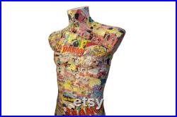 3D Full Torso Vintage Comic Mannequin Vintage Comic Mannequin Shop Display Female Body Mannequin Vintage Mannequin Torso