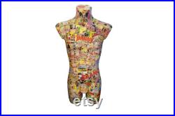 3D Full Torso Vintage Comic Mannequin Vintage Comic Mannequin Shop Display Female Body Mannequin Vintage Mannequin Torso