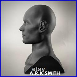 3D Printing Male Head Mannequin Head Gear Display stand