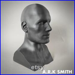 3D Printing Male Head Mannequin Head Gear Display stand