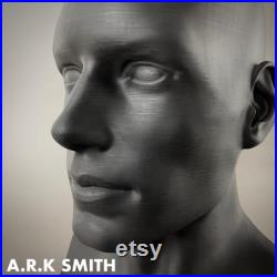 3D Printing Male Head Mannequin Head Gear Display stand