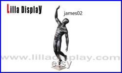 4 poses silver color male playing basketball sports mannequin James