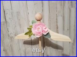 5 Baby shower centerpiece Child Boutique Craft fair market display infant toddler dress up Boho lambs ear pink cabbage rose clothing rack