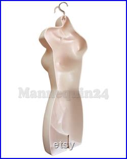 5 Pack Mannequin Torsos Female Flesh Women's Plastic Hanging Dress Form 5 Pack Mannequin Torsos Female Flesh Women's Plastic Hanging Dress Form