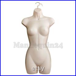 5 Pack Mannequin Torsos Female Flesh Women's Plastic Hanging Dress Form 5 Pack Mannequin Torsos Female Flesh Women's Plastic Hanging Dress Form
