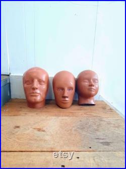 80's Vintage Crash Test Dummy Head Rubber Man Male Mannequin, Child Boy Girl, Woman Female, Store Display, Unusual, Unique Dummies, Family