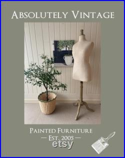 A Vintage Mannequin Dress Dummy Body Form Linen French Shabby Chic