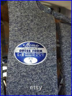 Acme Adjustable Dress Form, Vintage, Size A, Clothing Form, Sewing Mannequin