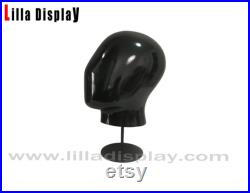 Adjustable Black Base Black Color Male Mannequin Head Trevor