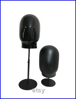 Adjustable Black Base Black Color Male Mannequin Head Trevor