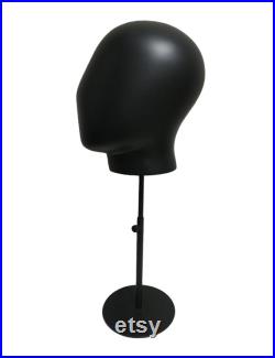 Adjustable Black Base Black Color Male Mannequin Head Trevor