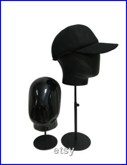 Adjustable Black Base Black Color Male Mannequin Head Trevor