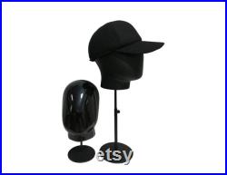 Adjustable Black Base Black Color Male Mannequin Head Trevor