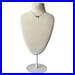 Adjustable Cream White Velvet Necklace Display Stand
