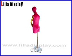 Adjustable Gold Base BIG PLUS SIZE Hot Pink Female Mannequin Dress Form Alessia