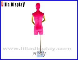 Adjustable Gold Base BIG PLUS SIZE Hot Pink Female Mannequin Dress Form Alessia