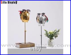 Adjustable Gold Base Gold Chrome Female Mannequinn Head Catalina