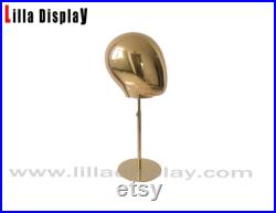 Adjustable Gold Base Gold Chrome Female Mannequinn Head Catalina