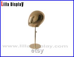 Adjustable Gold Base Gold Chrome Female Mannequinn Head Catalina