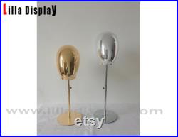Adjustable Gold Base Gold Chrome Female Mannequinn Head Catalina
