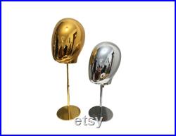 Adjustable Gold Base Gold Chrome Male Mannequin Head Carter