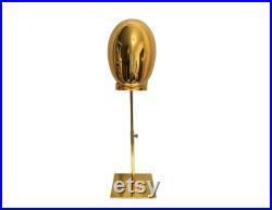 Adjustable Gold Base Gold Chrome Male Mannequin Head Carter