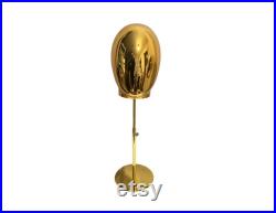 Adjustable Gold Base Gold Chrome Male Mannequin Head Carter